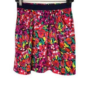 Lilly Pulitzer Size 2 Vibrant Abstract Floral Colorful Feminine Mini Skirt